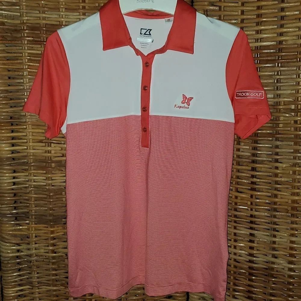 Kapalua Golf Polo Shirt Hawaii Cutter  & Buck Troon Golf M